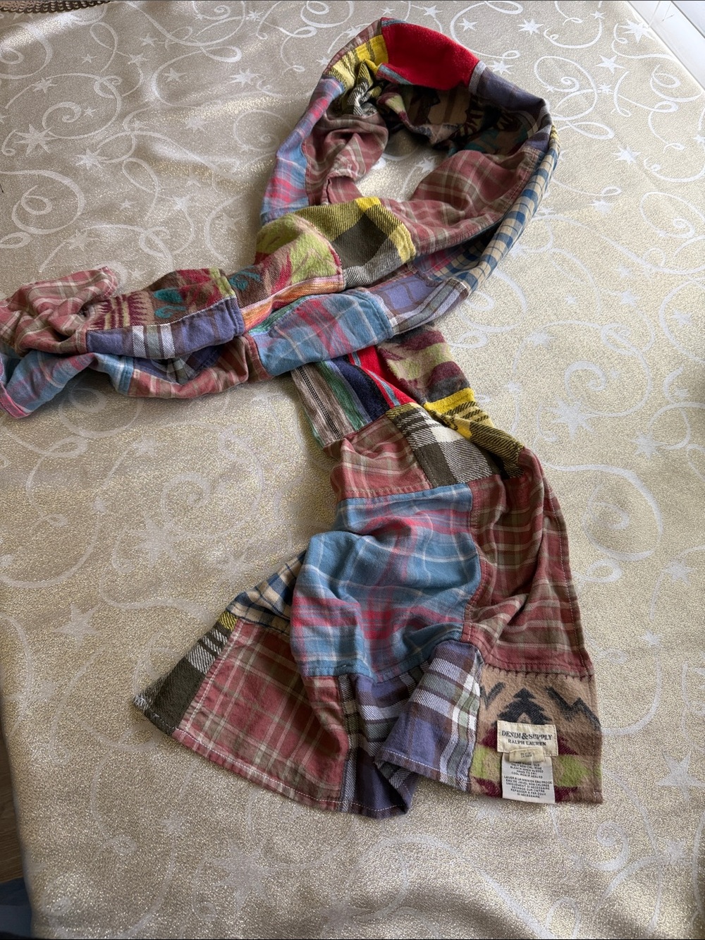 Men’s Patchwork Multicolor Scarf - Denim & Supply Ralph Lauren